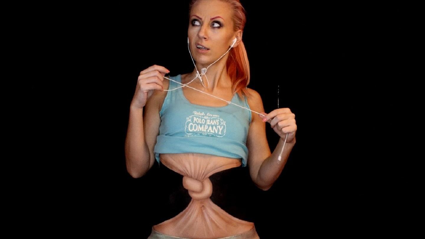 Mirjana "Kika" Milosevic knot belly body painting