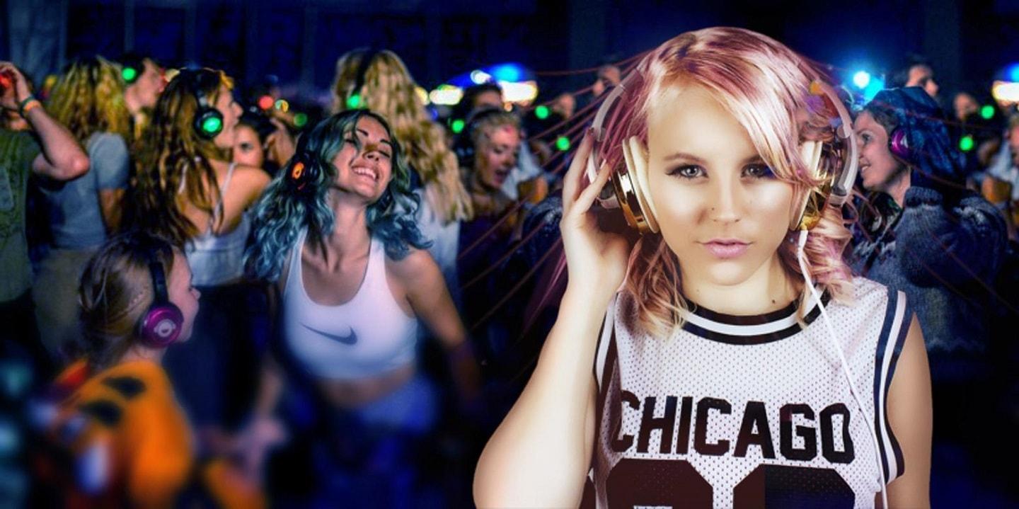 Silent discos headphones fun