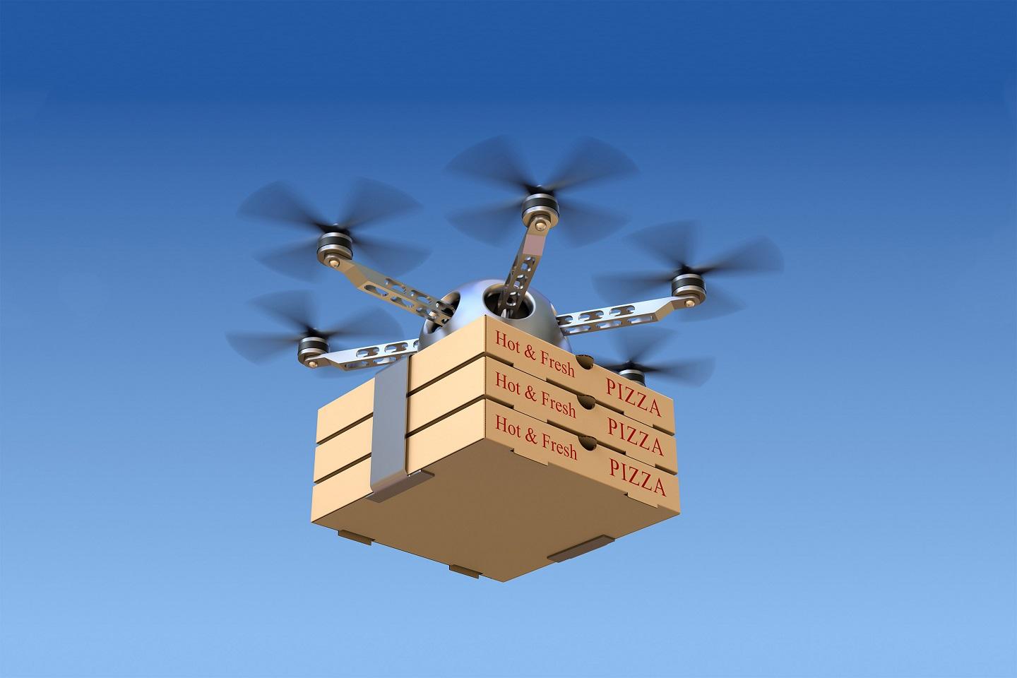 Air delivery of pizzas Air delivery of pizzas