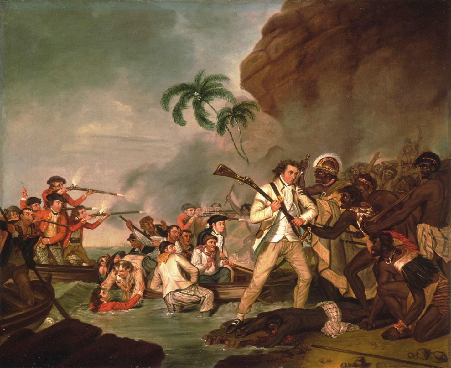 Captains Cook facing his death