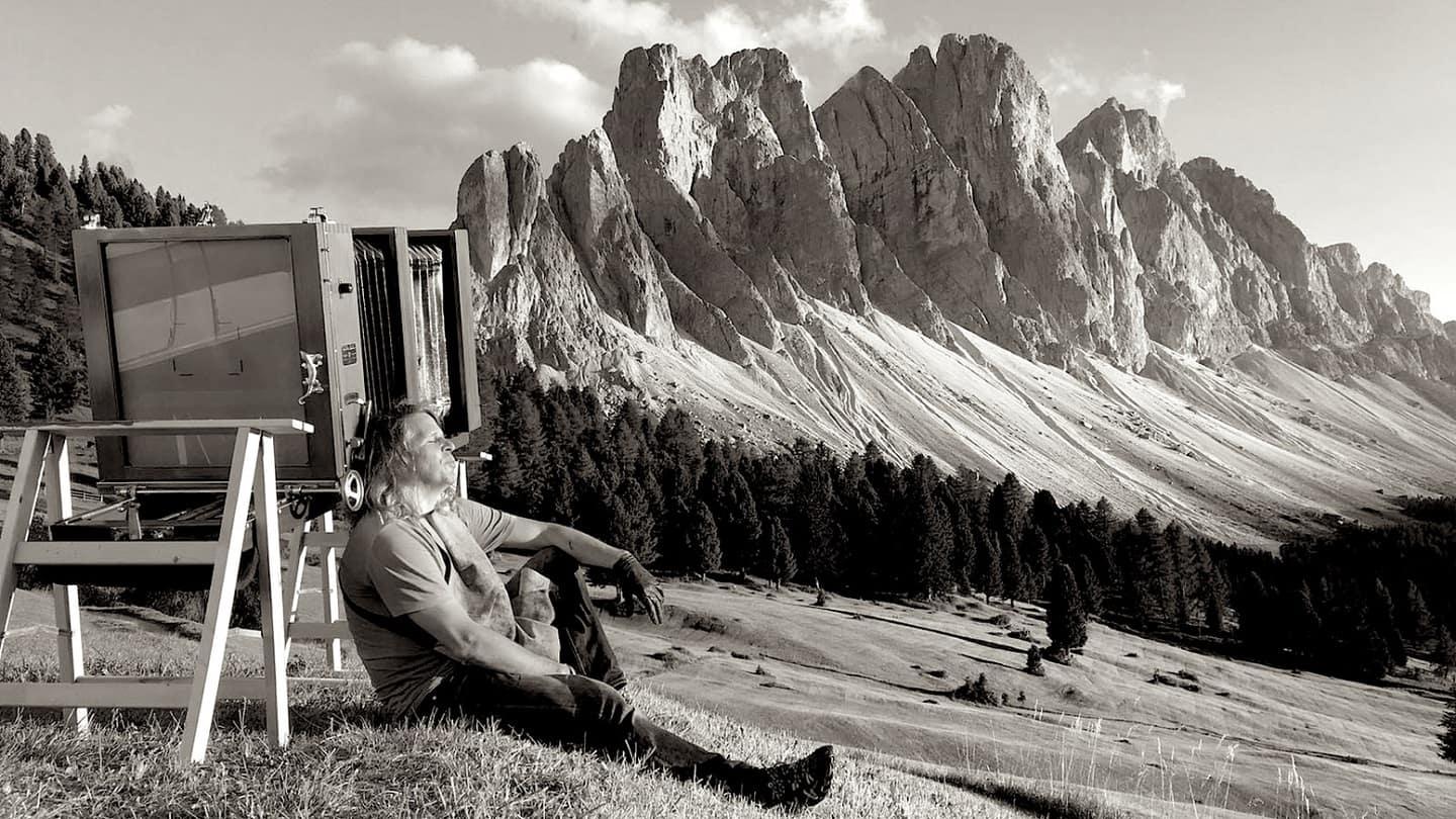Kurt Moser enjoying the peaceful atmosphere in the Dolomites